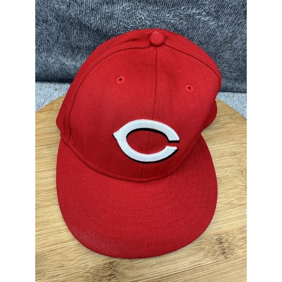 Cincinnati Reds Hat Cap Fitted Kids 6 3/4 Red MLB Baseball Wool New Era - Picture 3 of 11